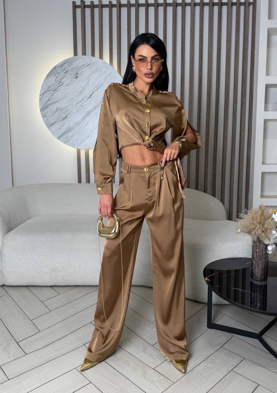 брючный атласный костюм,атласный костюм,атласный костюм вечерний,шелковый костюм,костюм брючный