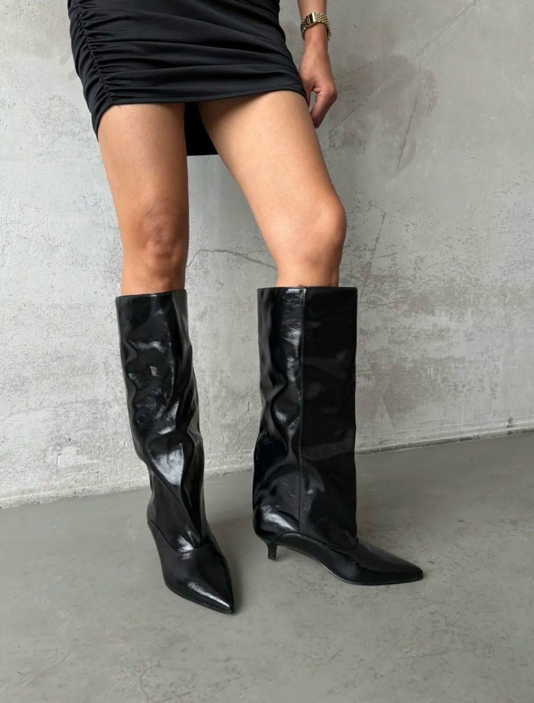 сапоги демисезонные на маленьком каблуке gh collection,сапоги демисезонные на маленьком каблуке gh collection цвет черный,сапоги,сапоги трубы на каблуке демисезонные valentina wang,сапоги кожаные на ш