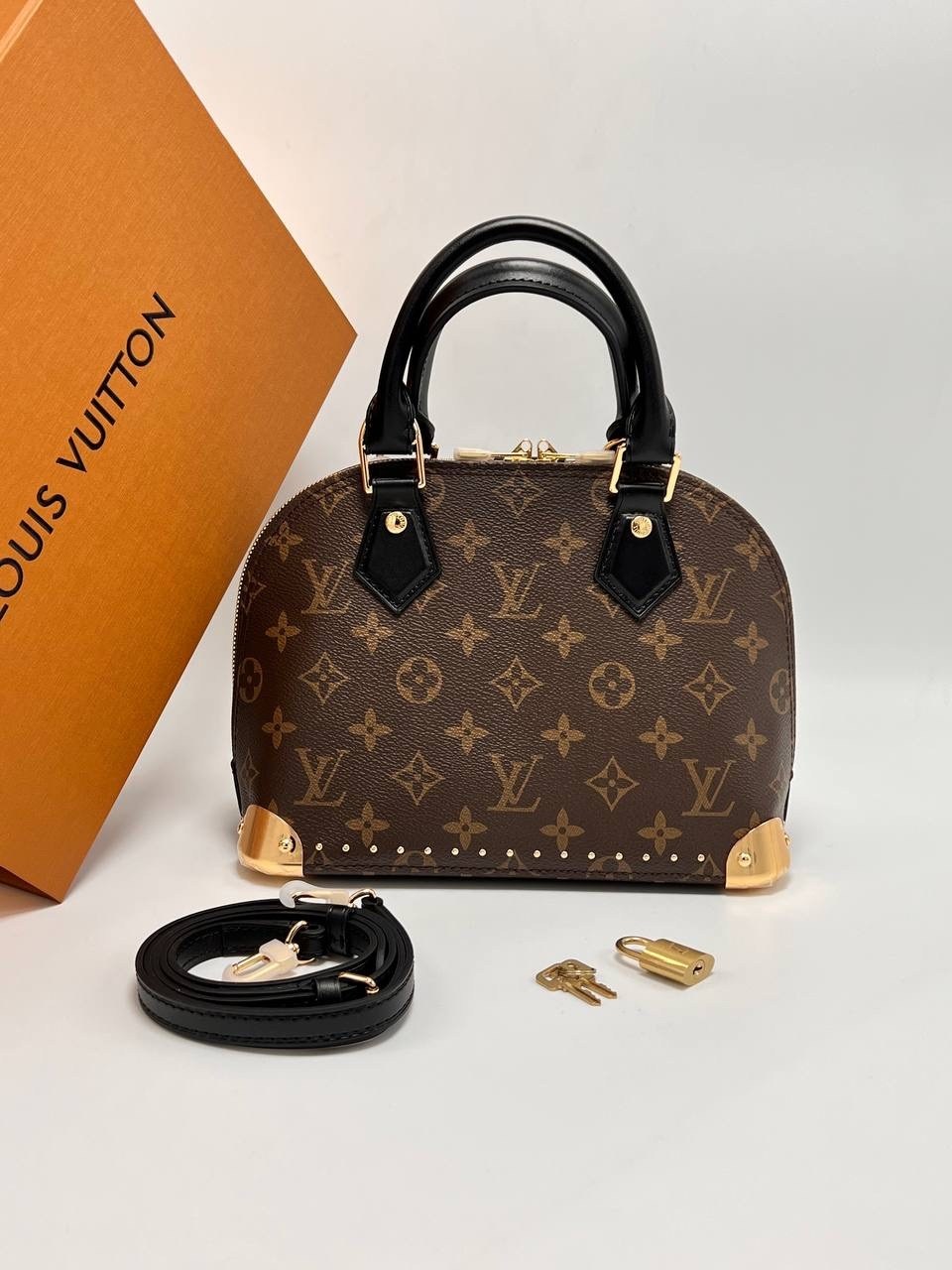сумка louis vuitton,сумка louis vuitton женская,луи виттон сумка,женская сумка louis vuitton alma bb коричневая,сумка купол