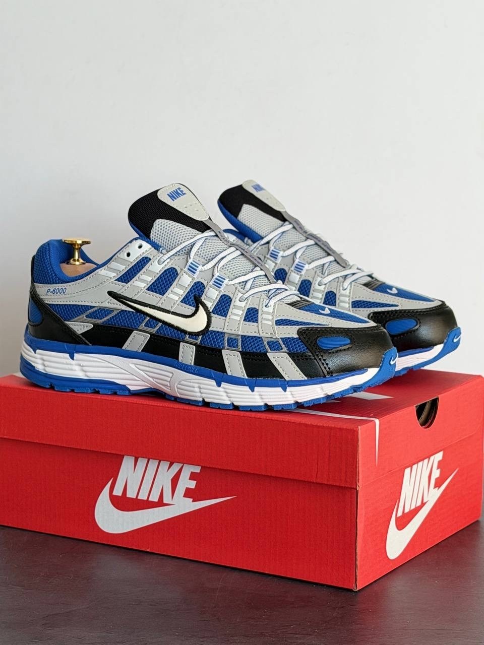 кроссовки nike p-6000 синий,nike p 6000,кроссовки nike,кроссовки р 6000 nike синий,кроссовки для бега p-6000 с низким верхом, серебристо синие nike