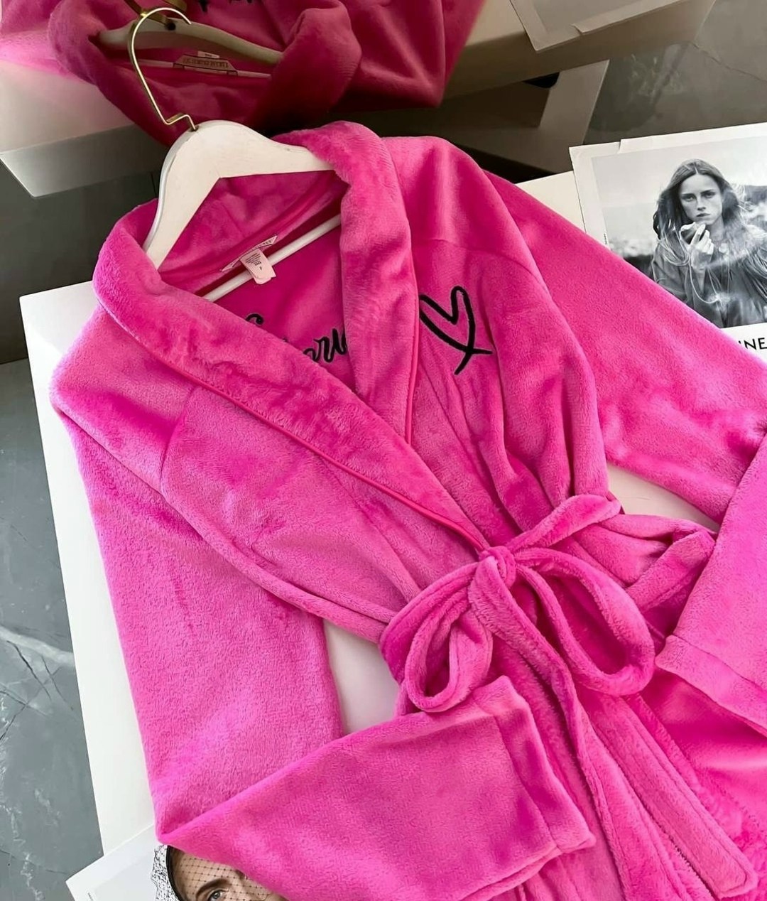 халат виктория сикрет,халат виктория сикрет розовый,халат махровый женский,халат женский домашний,халат женский