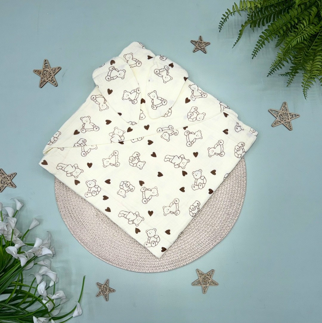 детское муслиновое полотенце с капюшоном,детское банное полотенце с капюшоном,детское полотенца с капюшоном,мягкое детское банное полотенце с капюшоном,полотенце с капюшоном для новорожденного