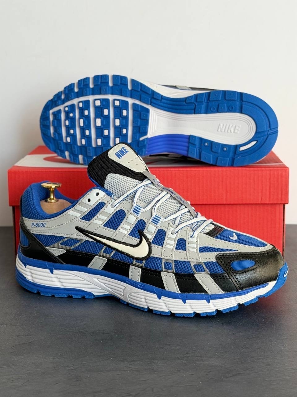 кроссовки nike p-6000 синий,nike p 6000,кроссовки nike,кроссовки р 6000 nike синий,кроссовки для бега p-6000 с низким верхом, серебристо синие nike