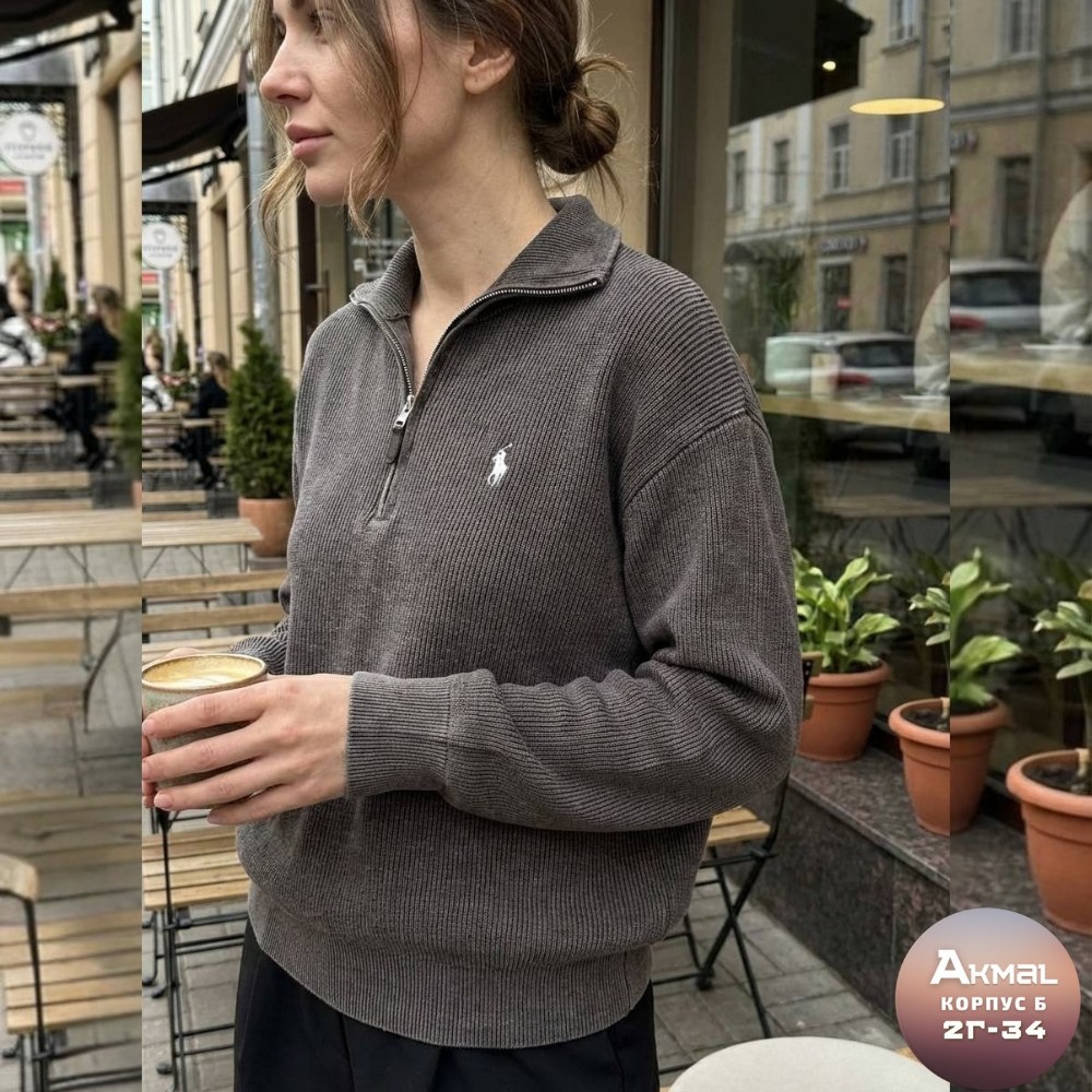 женская кофта,джемпер трикотажный с высоким воротом emberens 275450007,джемпер,джемпера женские,серый джемпер