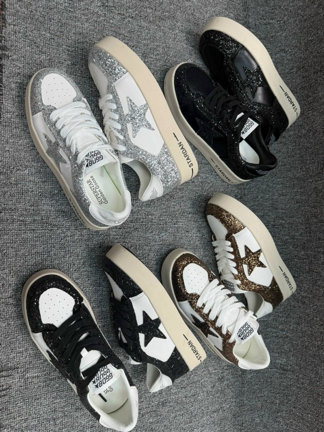 golden goose кеды hi star с блестками белый,,кроссовки golden goose wmns stardan white silver glitter,кеды женские golden goose,кеды женски