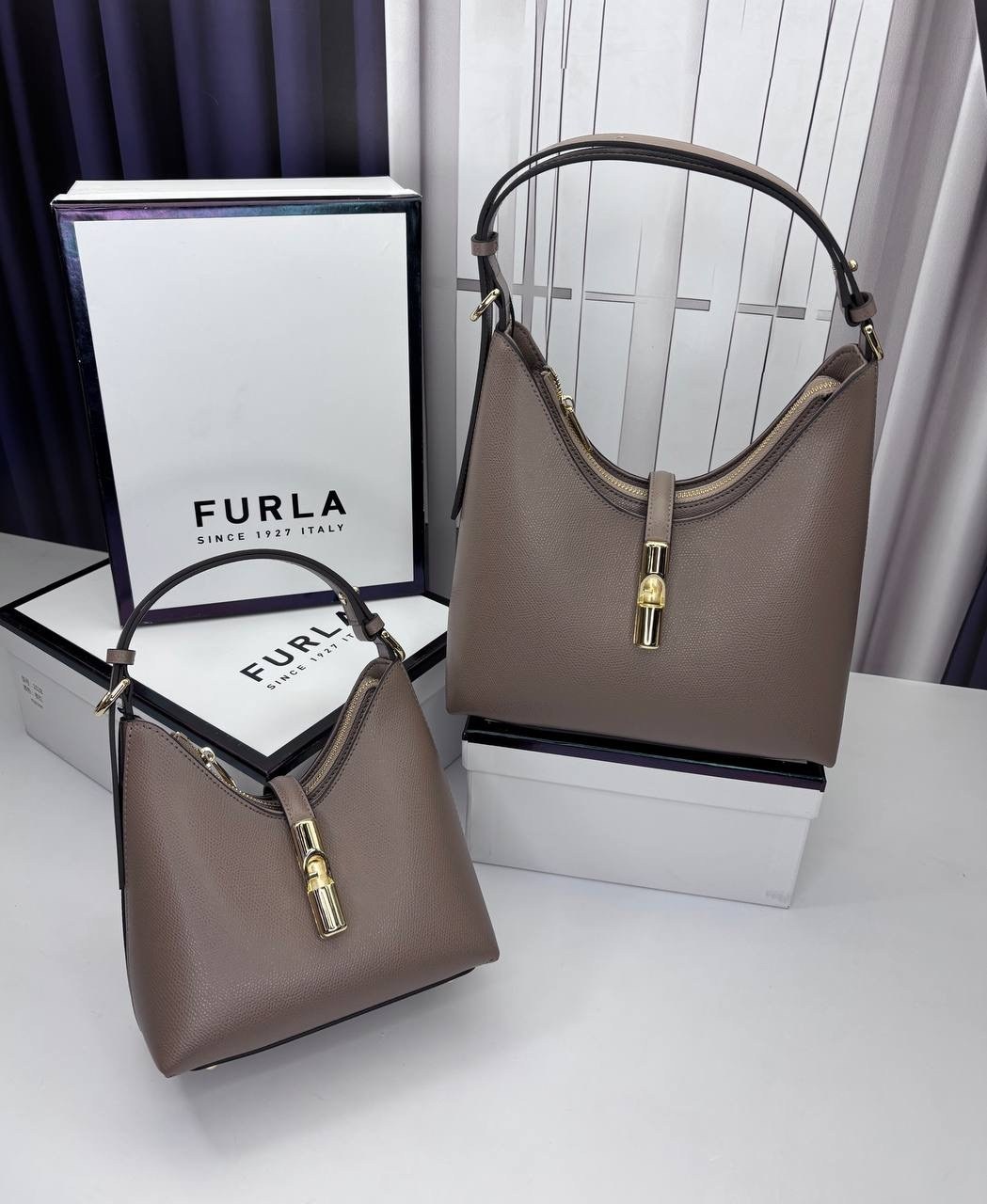 сумка furla,сумка на плечо furla furla goccia m hobo темно-коричневый,сумочки,сумка,сумка женская