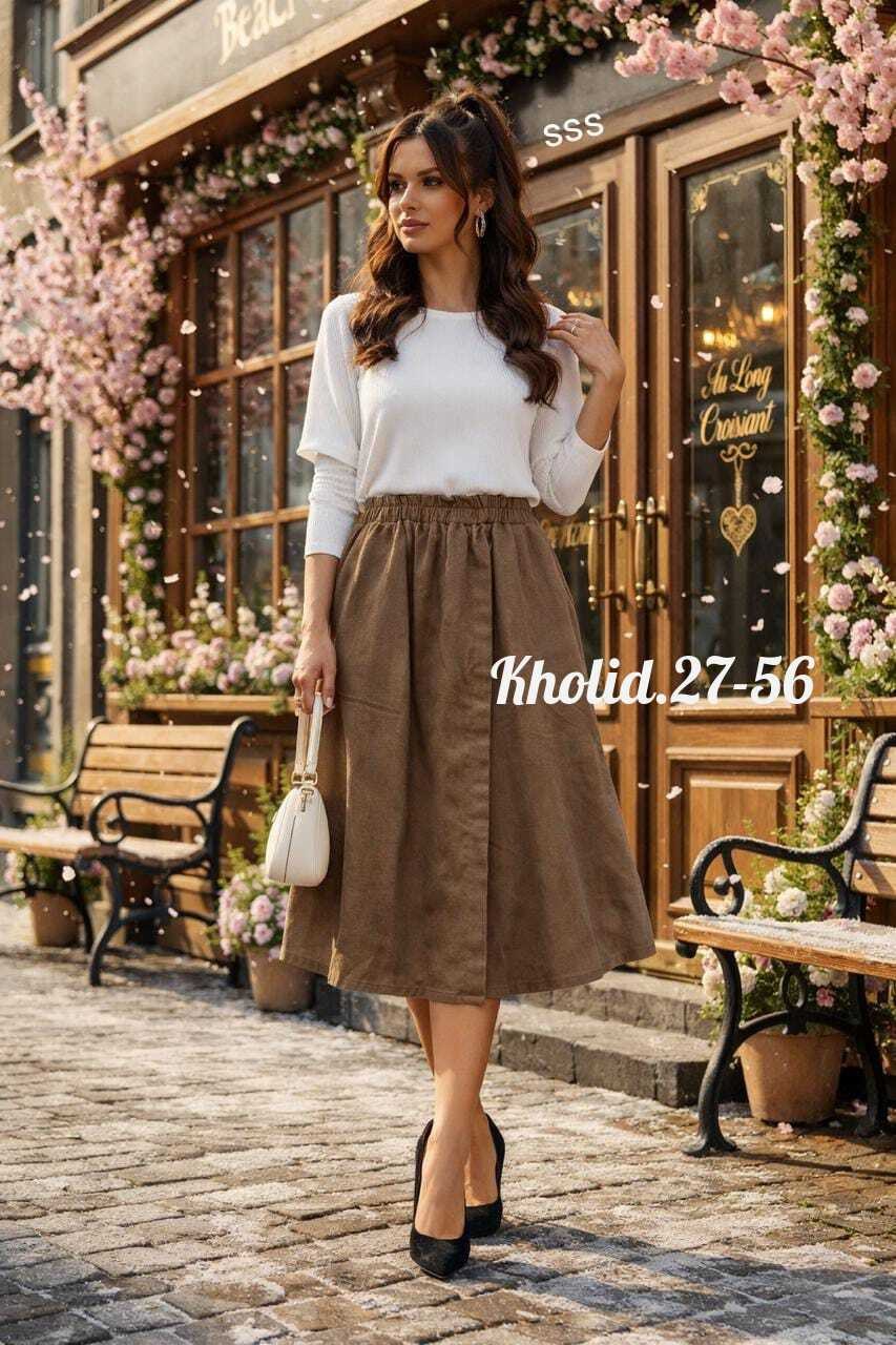 юбка миди коричневая замшевая,вельветовая юбка,юбка женская,вельветовая юбка миди,юбка teza 5621 бежевая замша