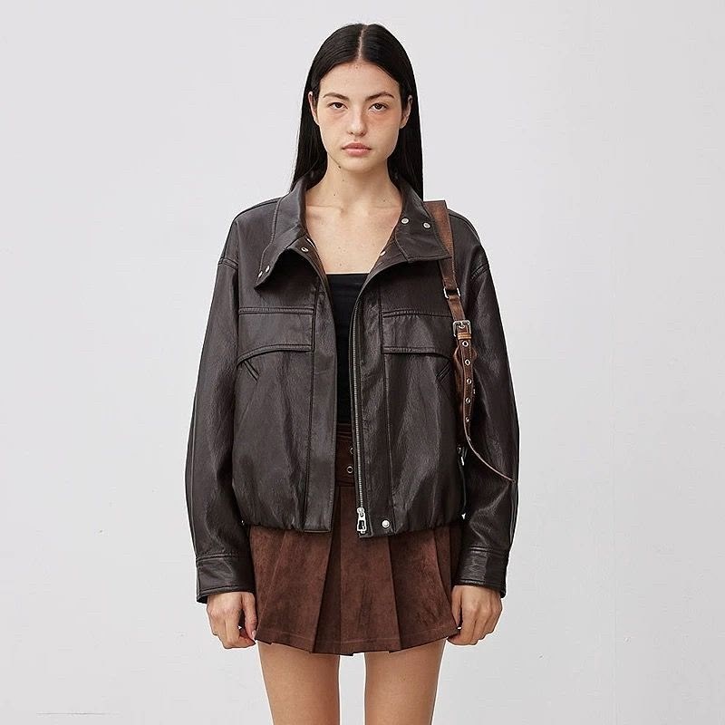 женская куртка из искусственной кожи,кожаная куртка,кожаная куртка женская,куртка бомбер,куртка женская оверсайз из искусственной кожи