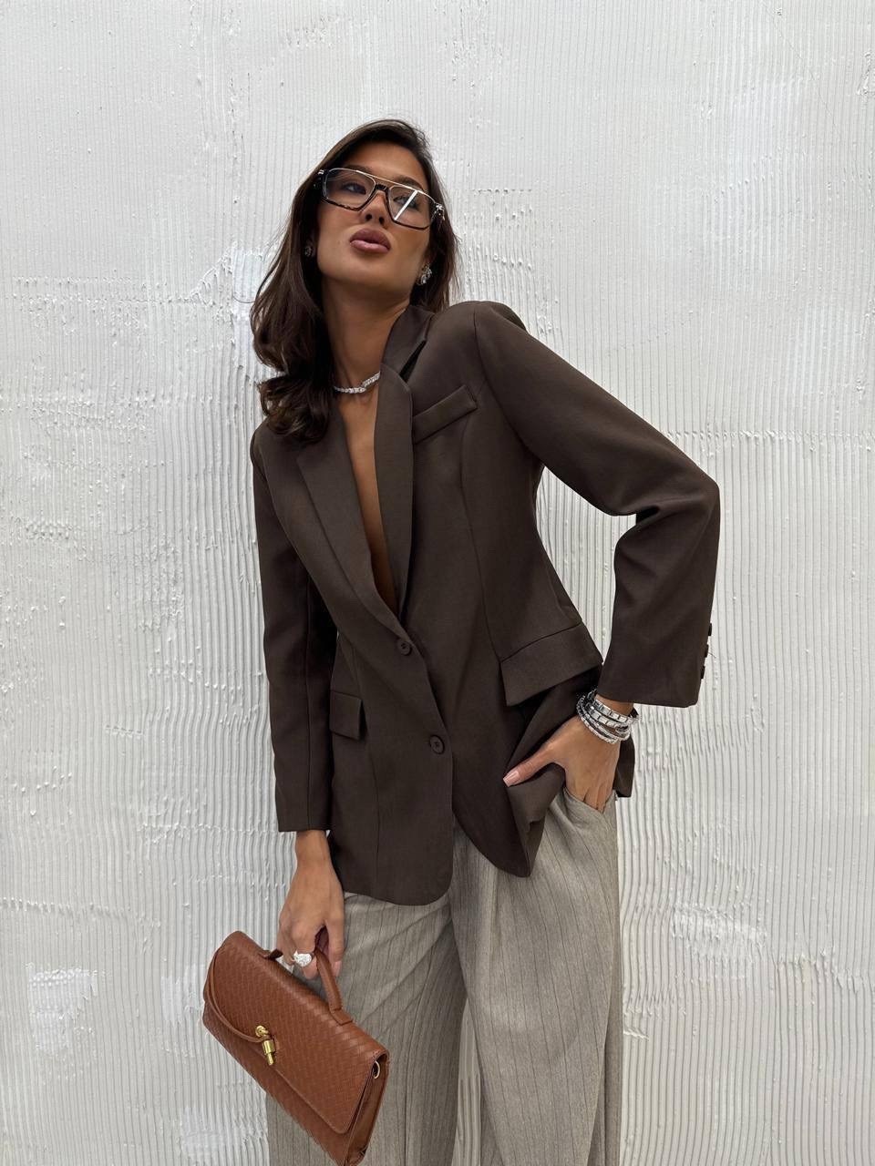 брючный костюм,женский брючный костюм,костюм женский,брючный костюм dilana vip 1992 шоколад,жакет и брюки