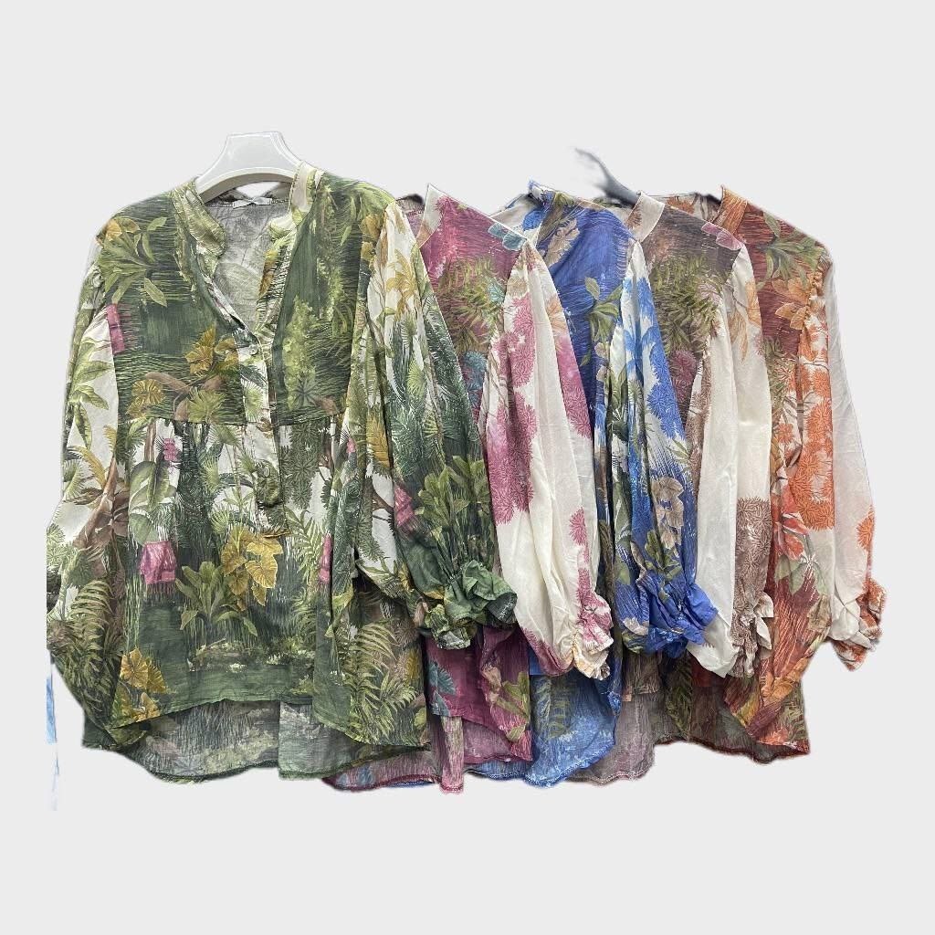 блузка шифоновая,блуза,блузка с принтом,блузка зелёная,женская блузка