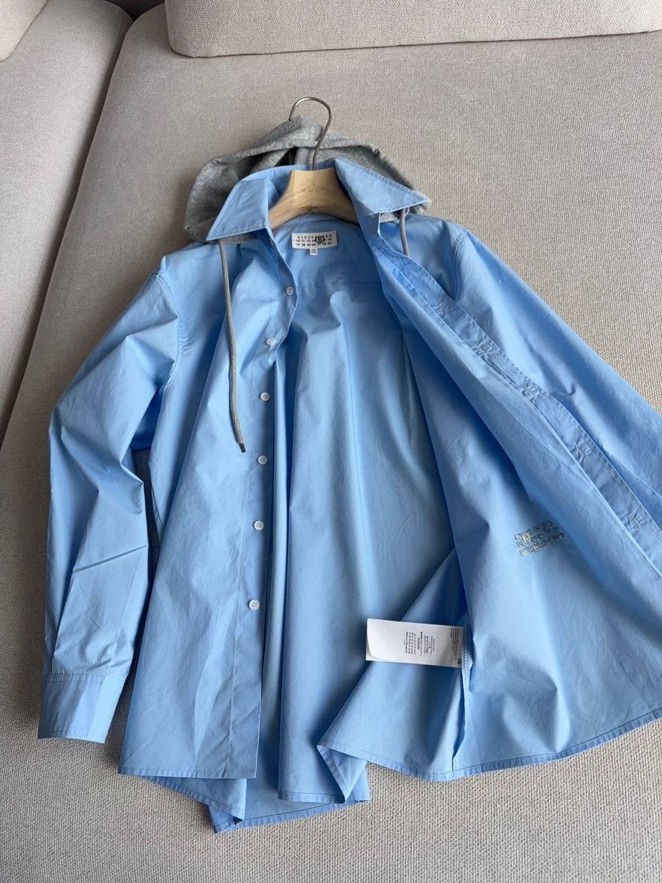 хлопковая оверсайз рубашка,рубашка оверсайз голубая,женская рубашка,рубашка женская оверсайз,рубашка оверсайз в полоску trendy truth