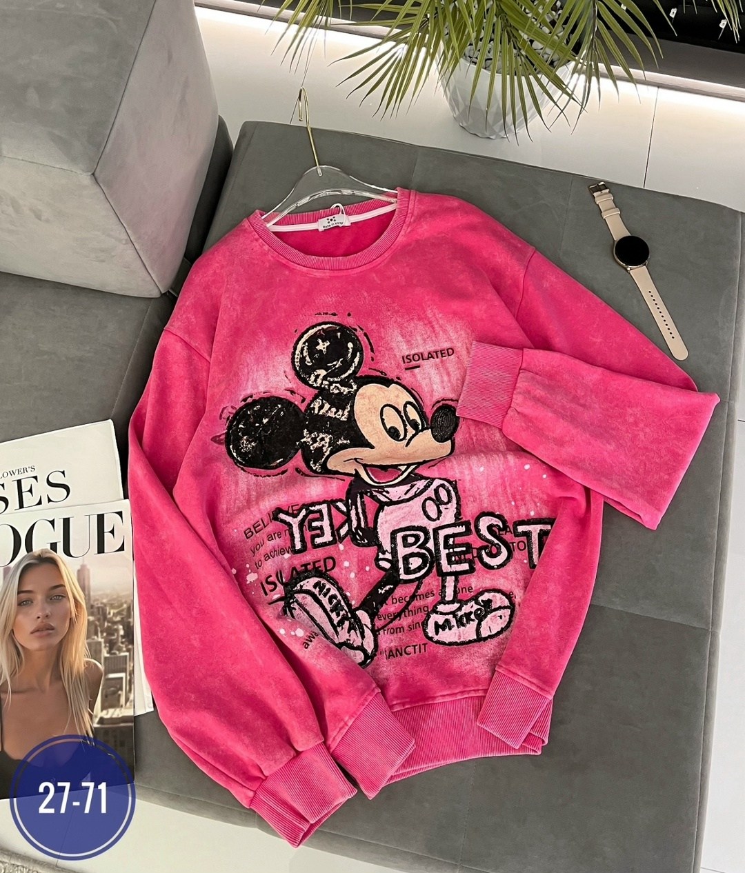 свитшот женский,кофты молодежные,женская кофта,свитшот розовый,свитшот оверсайз с принтом "микки маус"