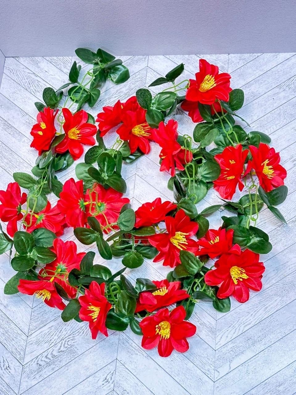 лиана искусственная,цветок искусственная,цветы гирлянда,искусственная лиана с цветами,цветы искусственные лиана