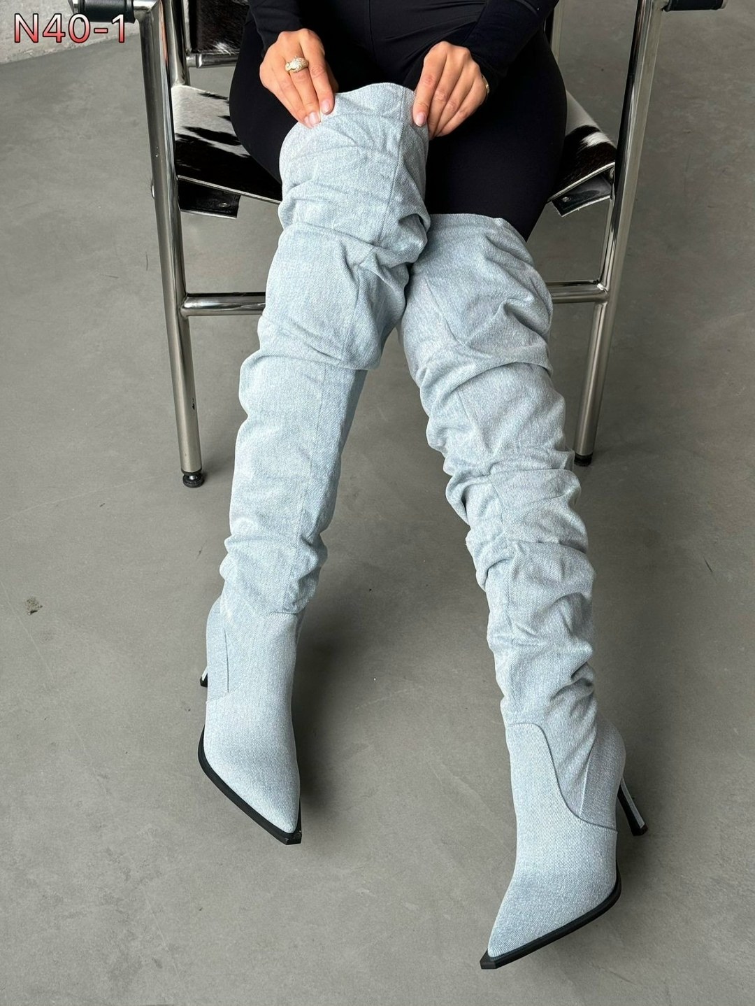 джинсовые сапоги,модные женские зимние сапоги из денима,сапоги высокие,женские сапоги,ботфорты джинсовые