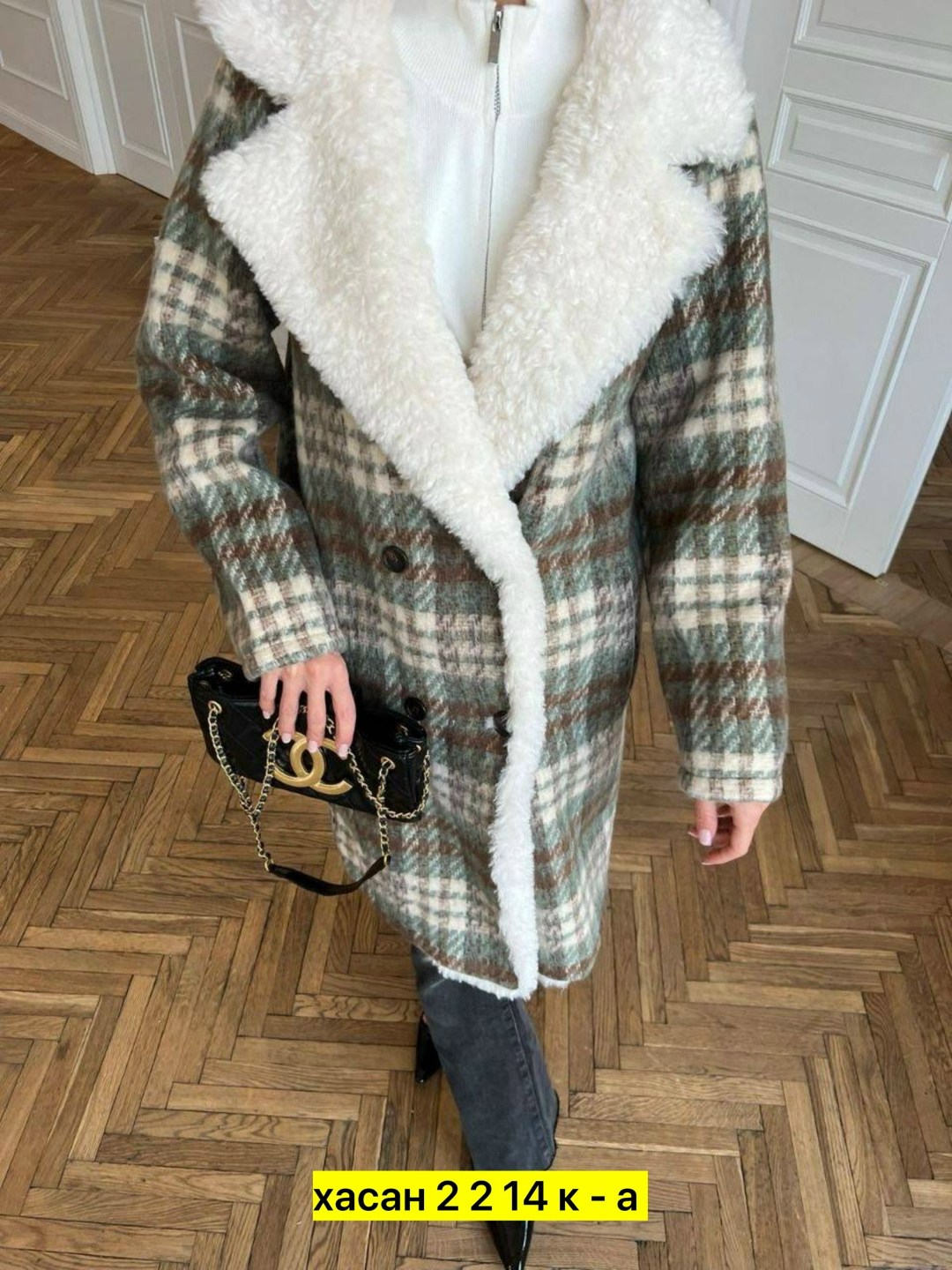 пальто в клетку,пальто,дубленка барашка,стильное пальто,пальто в клетку на меху демисезонное