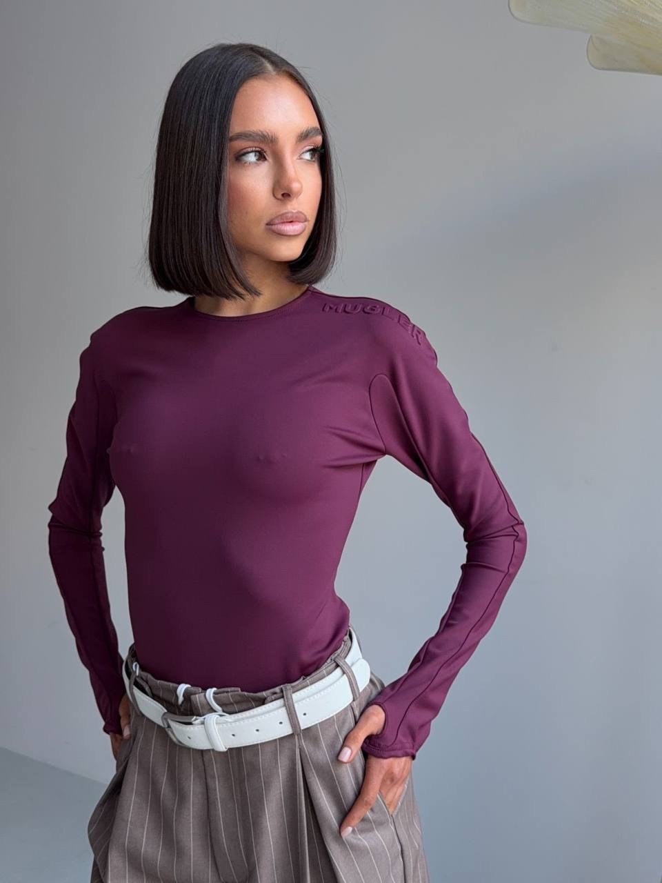 женская кофта,лонгслив,лонгслив женский,лонгслив облегающий с драпировкой lucasta style,лонгслив облегающий