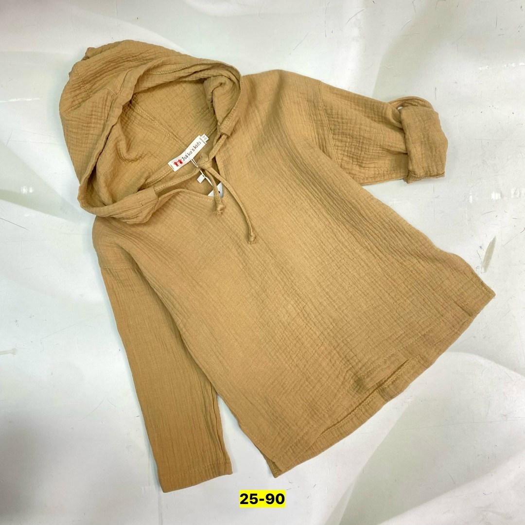 муслиновая рубашка с капюшоном для мальчика,рубашка с капюшоном,рубашка с капюшоном из муслина,рубашка с капюшоном для мальчика,кофта с капюшоном