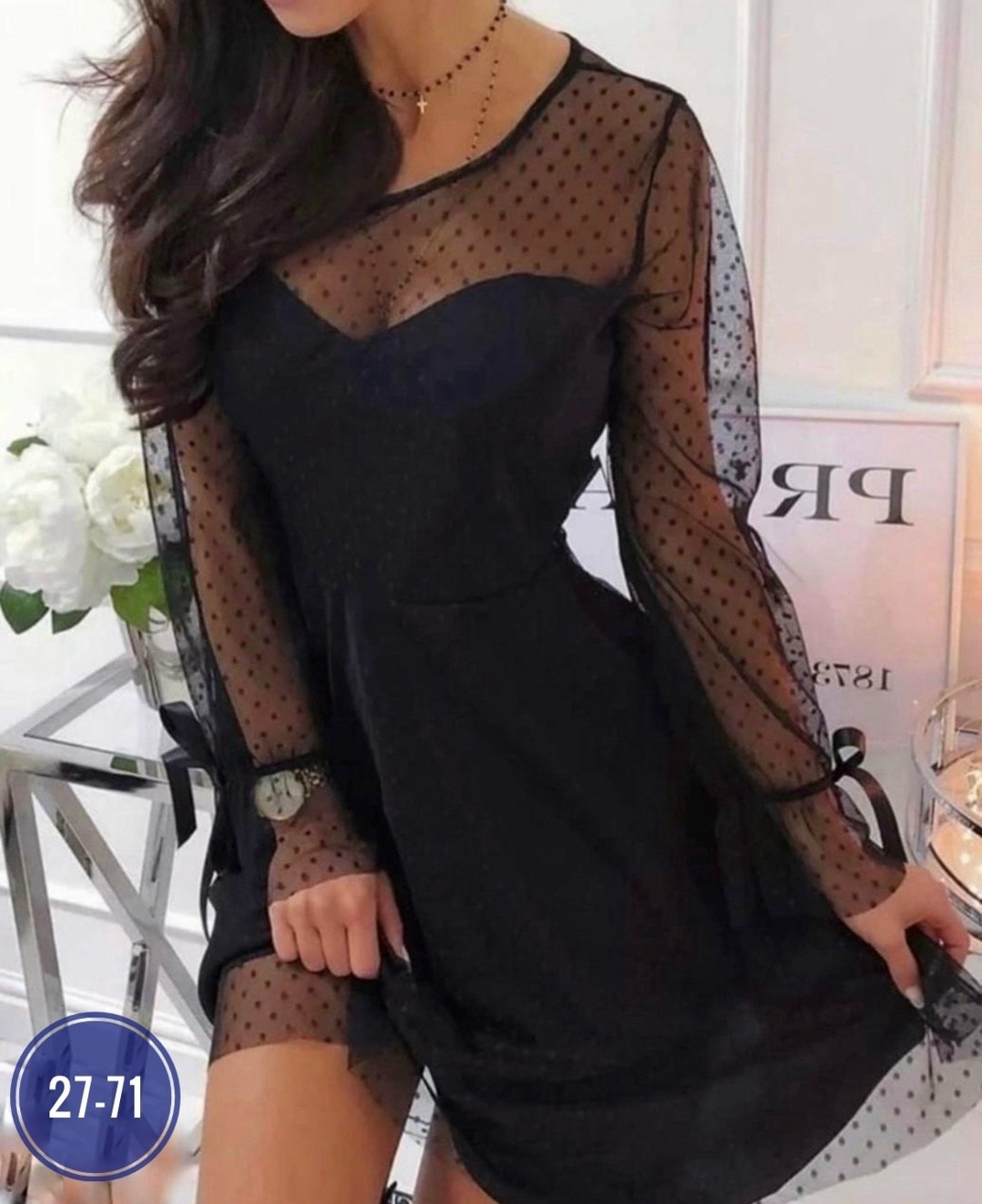 платье в сеточку черное,платье в сеточку,платье в сетку черное,двойное платье с сеткой,платье черное в сеточку в горошек