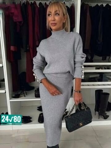 женский вязаный костюм с юбкой,трикотажные костюмы,теплый костюм юбка с кофтой,костюм с юбкой женский,костюм с юбкой