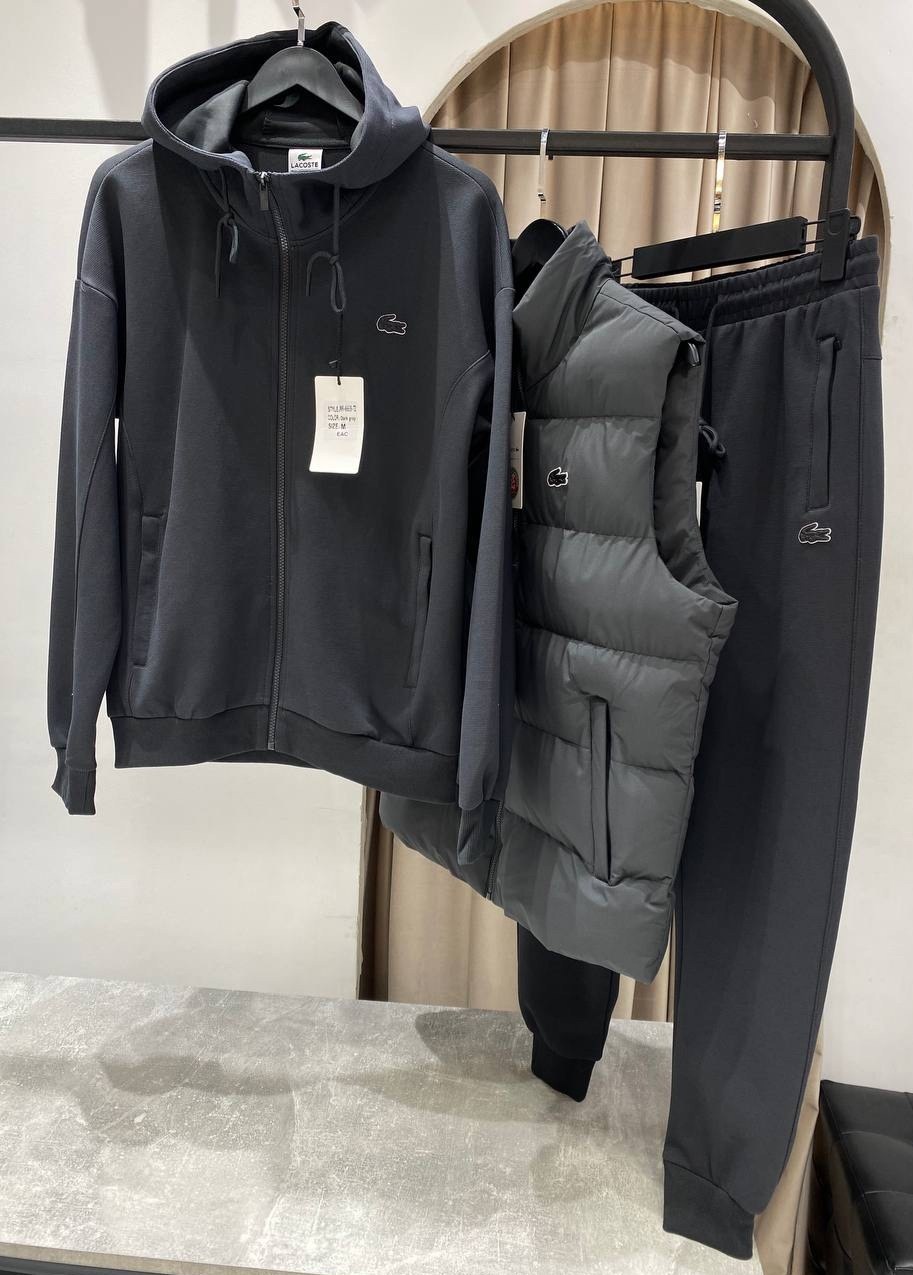 костюм-тройка мужской: жилет, толстовка и штаны арт. 1331595,костюм тройка мужской,мужской спортивный костюм,костюмы мужские,спортивные костюм