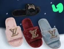 ,тапочки луи виттон с мехом женские,домашние тапочки луи виттон,женские тапочки,тапки
