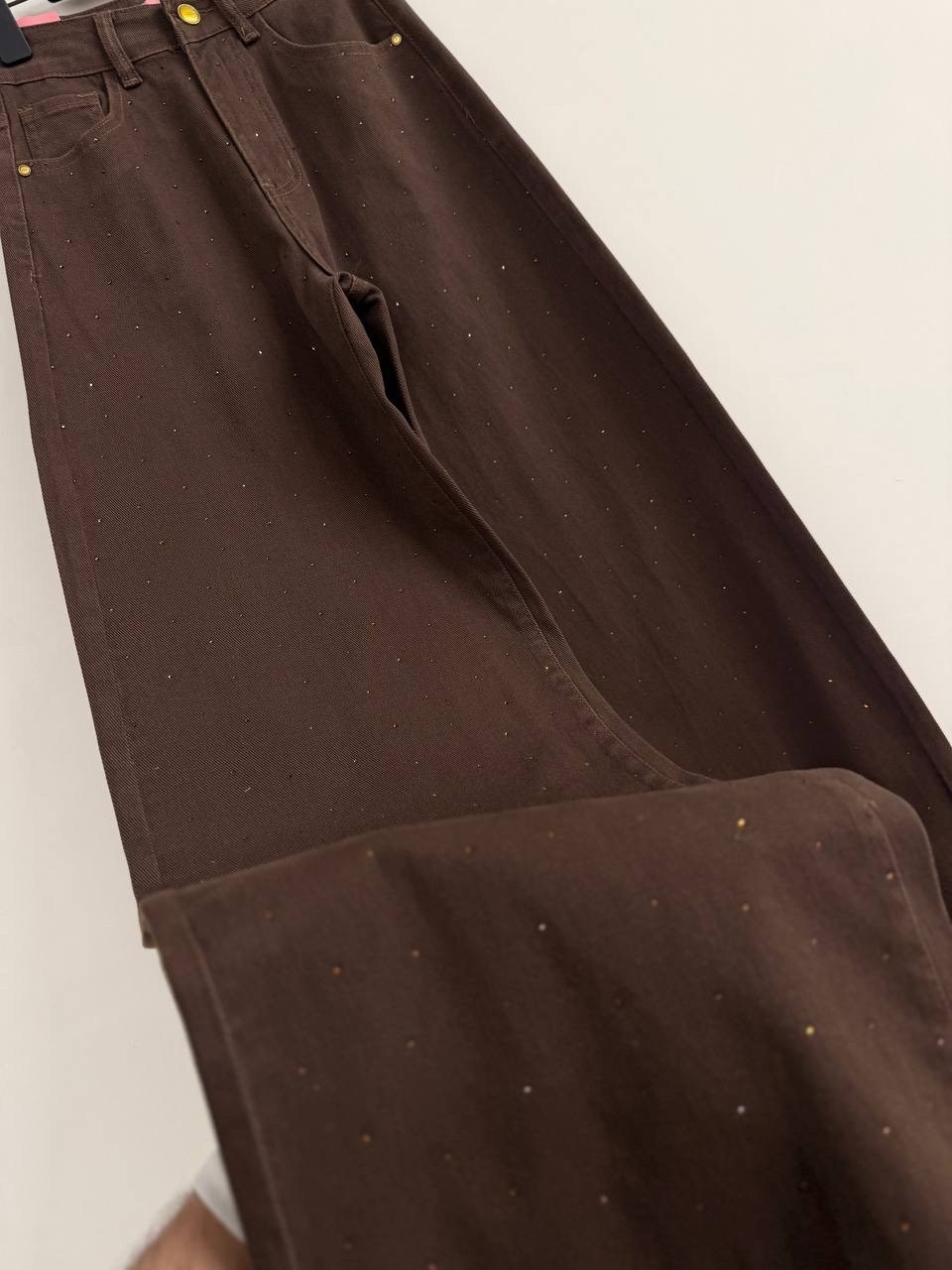 коричневые джинсы женские,джинсы женские с завышенной талией,широкие джинсы,джинсы брюки,коричневые джинсы