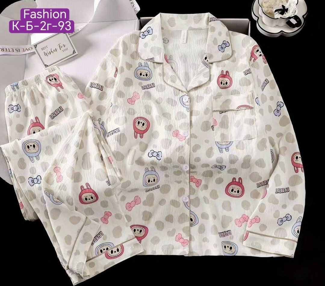 пижама комплект,милые пижамы,домашняя одежда пижама,пижамы для женщин,женская хлопковая пижама с длинным рукавом y2k