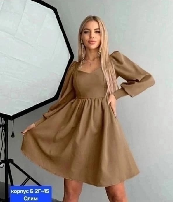 платье бежевое,женское платье ткань барби,платье туника,женское платье,платье