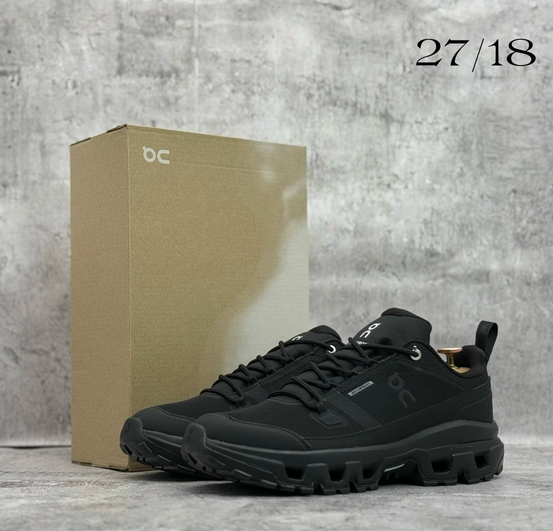 кроссовки,черные кроссовки,черные водонепроницаемые кроссовки cloudwander on,мужские кроссовки,кроссовки on cloudwander black с водоотталкивающими свойствами и амортизацией cloudtec ®
