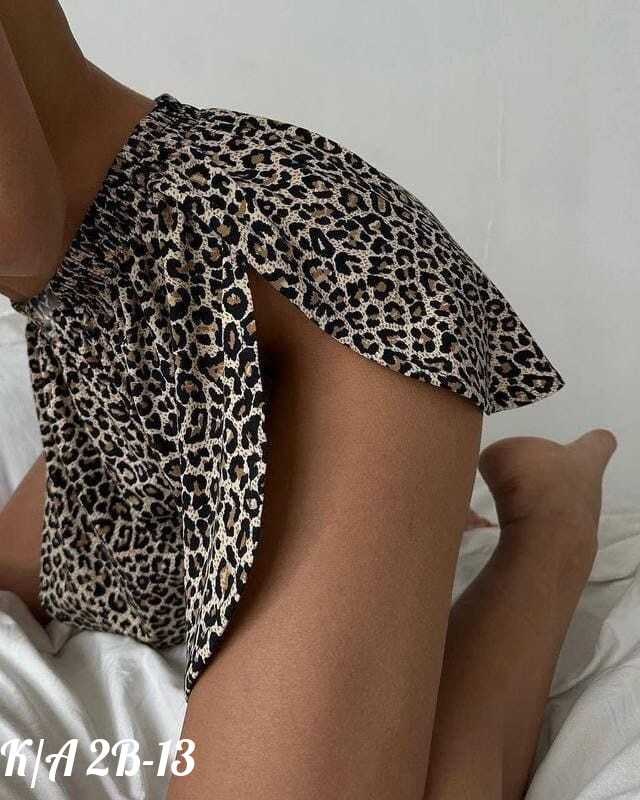 женская пижама шорты,леопардовая пижама,пижама женская,пижама женская комплект,леопардовая мини юбка