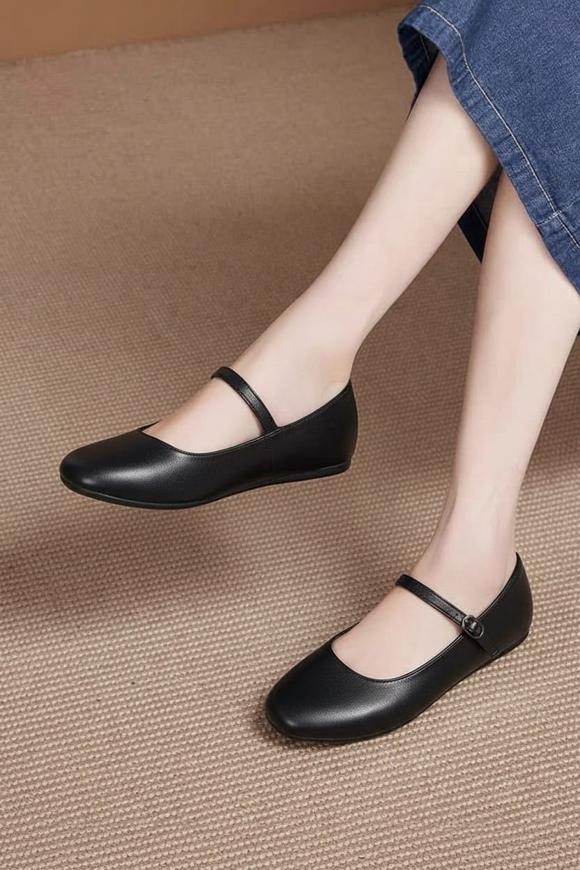 ,женские туфли на плоской подошве,туфли мэри джейн кожа,женская ,балетки женские