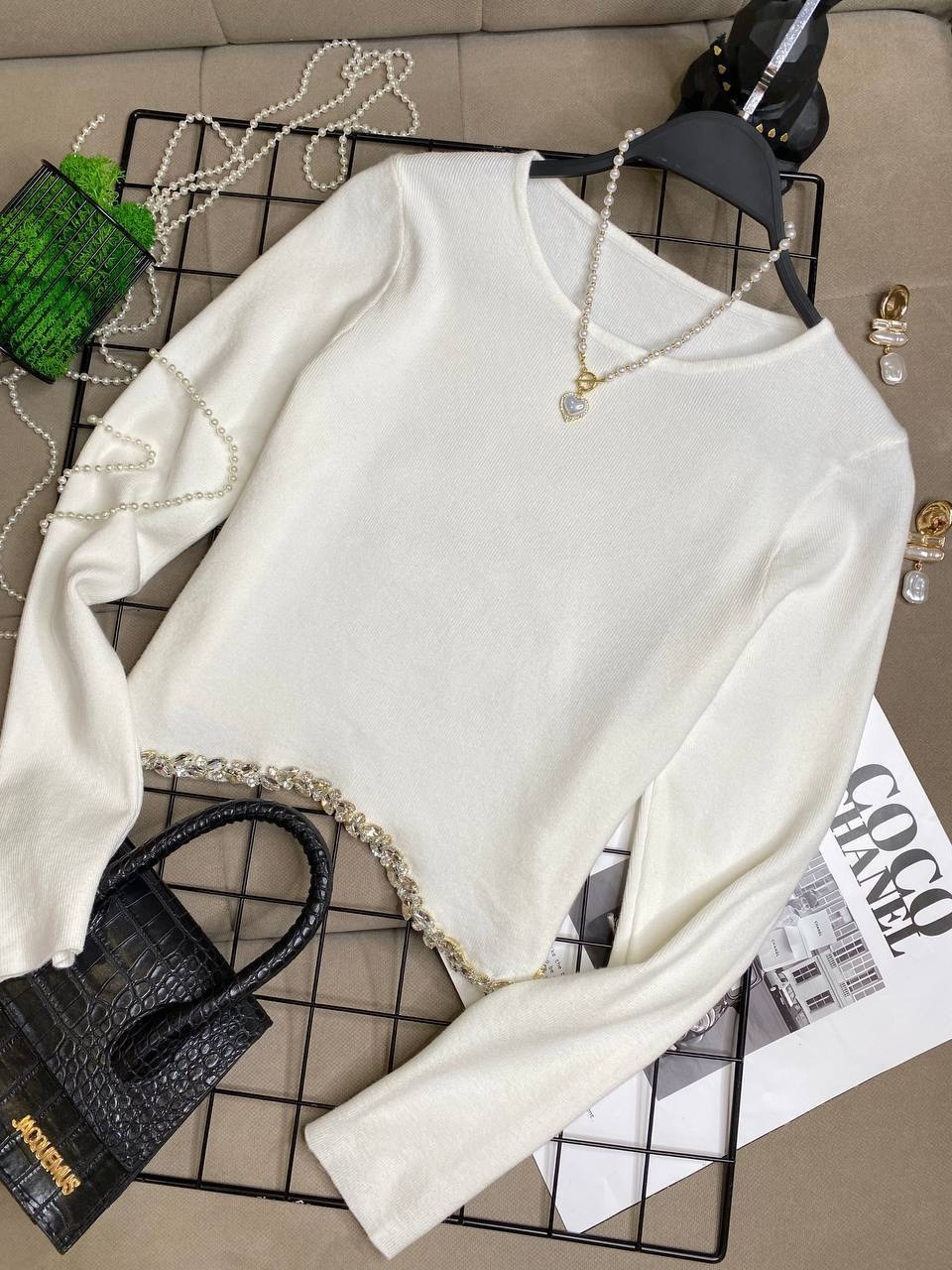 женская кофта,джемпер с цепочкой,кофта с цепочкой,нарядная кофта,кофта