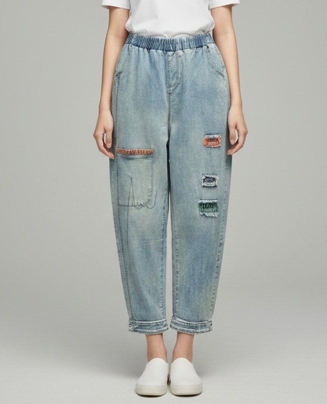 джинсовые брюки,модные джинсы,джинсы повседневные,джинсы широкие,джинсы в стиле пэчворк