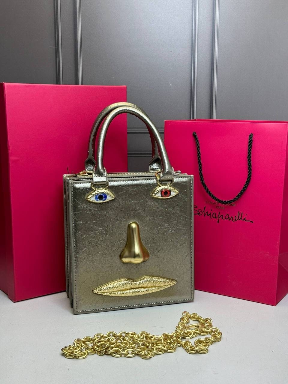 сумка-тоут schiaparelli,бархатная сумка для глаз schiaparelli premium sense demon,сумка schiaparelli,сумка женская schiaparelli,сумка женская shiaparelli & salvador dali