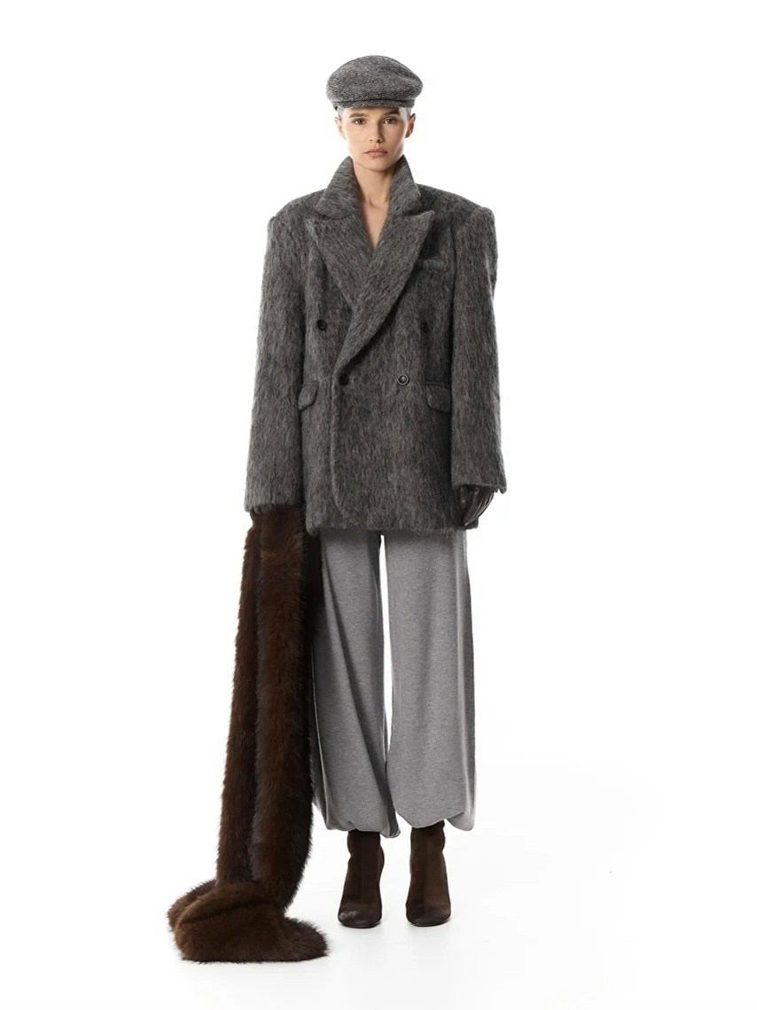 всесезоная куртка edited between-season jacket teena серый,шерстяное пальто,полупальто,женское пальто,полупальто женское