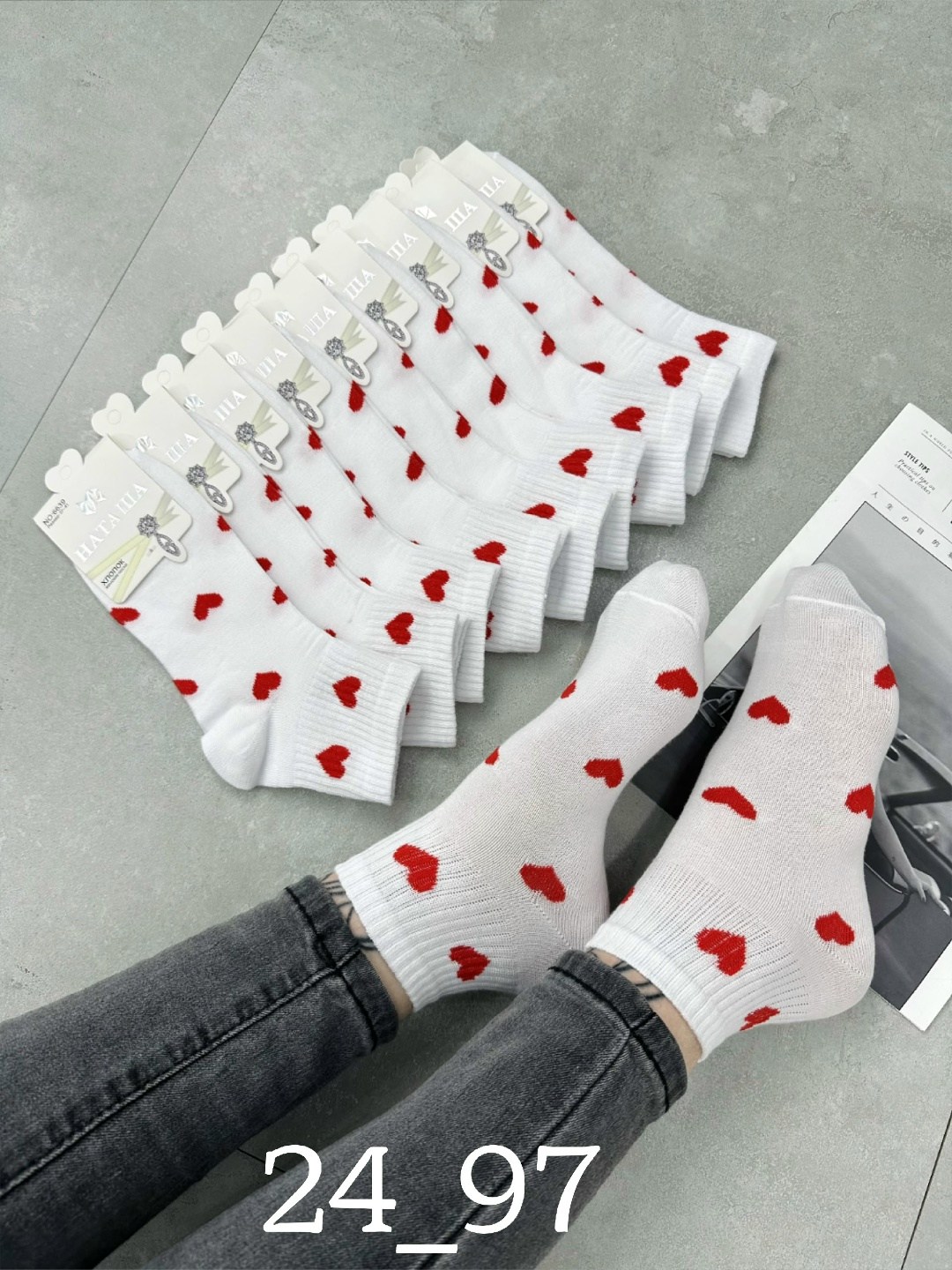 носки женские 10 пар,женские носки с сердечком,носки с сердечками,женские носки,носки короткие белые с сердечками