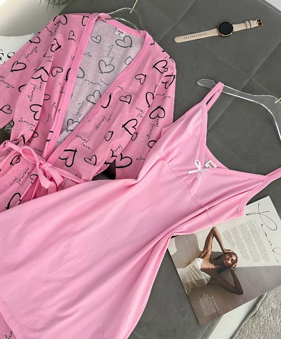 халат и сорочка комплект,комплект пижама,комплект халат,комплект ночная сорочка и халат,пеньюар комплект