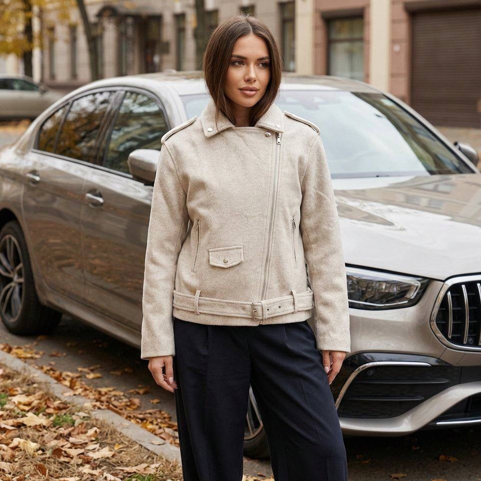 куртка свободного кроя,полупальто,женская куртка,бежевая куртка