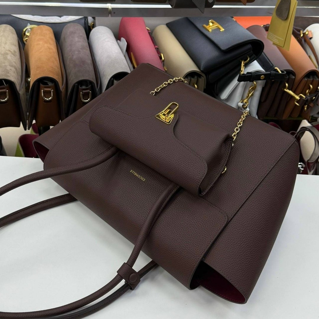 сумка coccinelle,женская сумка coccinelle,coccinelle firenze mini сумка,сумка,сумка-тоут double beat coccinelle коричневый