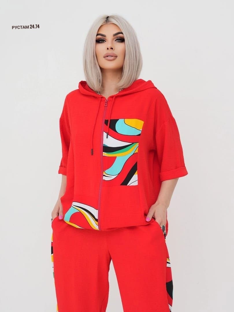 костюм женский двойка с брюками,костюм спорт шик,костюм женский двойка,летний костюм больших размеров,костюм с брюками