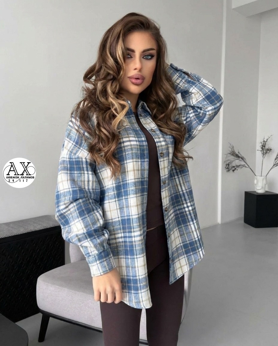женская рубашка оверсайз в клетку,рубашка в клетку,женская рубашка в клетку,рубашка в клетку оверсайз варенка umalook,женская рубашка