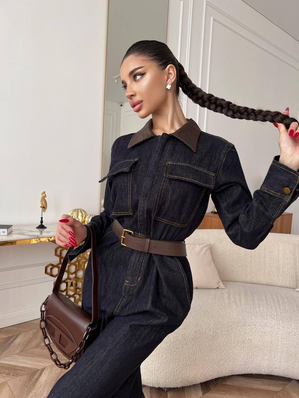 джинсовый комбинезон женский,джинсовый комбинезон,стильный женский комбинезон,женские комбинезоны,комбинезон джинсовый с поясом