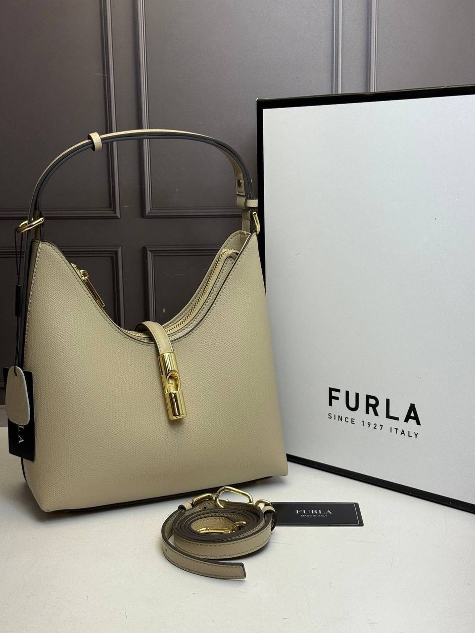 сумка furla,сумка женская furla,furla хаки,furla сумка хобо кожаная delizia,furla сумка хобо кожаная sfera s