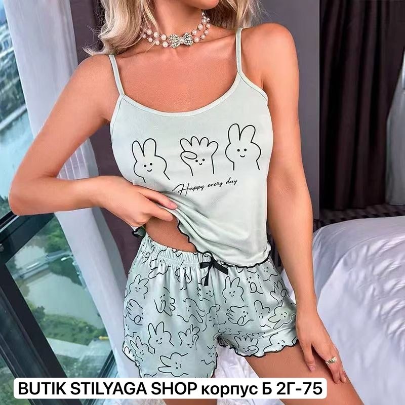 комплект женской пижамы,пижама женская с шортам,пижама женская,пижама для женщин,пижама женская топ и шорты