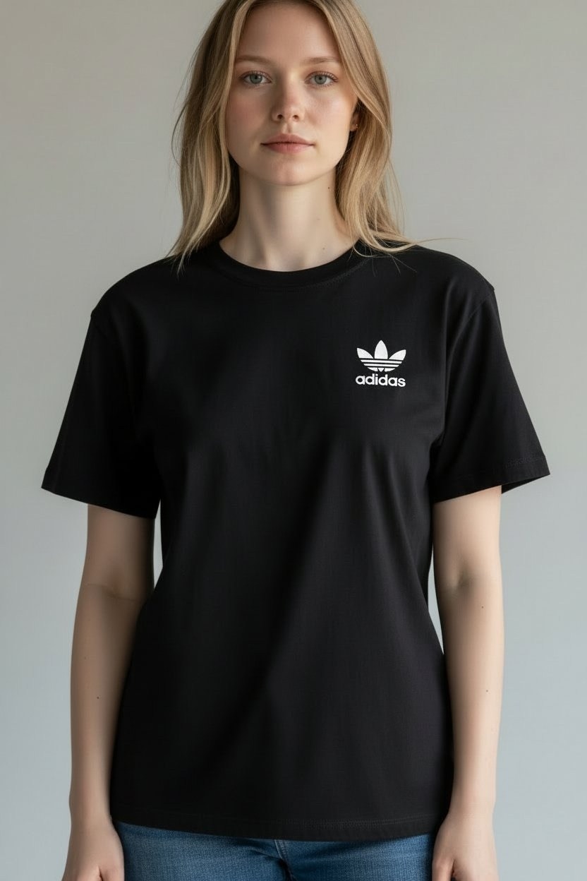 черная футболка adidas originals,женские футболки adidas,черная футболка adidas originals essential,футболка адидас женская черная,женская футболка адидас оригинал черная