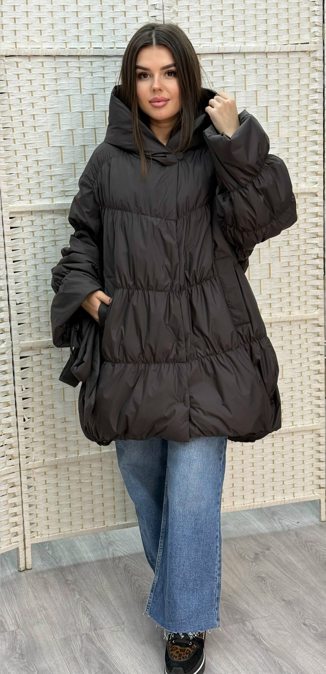 куртка демисезонная с капюшоном oversize okxana utova brand,куртка стеганая оверсайз с капюшоном okxana utova brand,куртка стеганая оверсайз с капюшоном okxana utova brand 280179549,куртка демисезонна