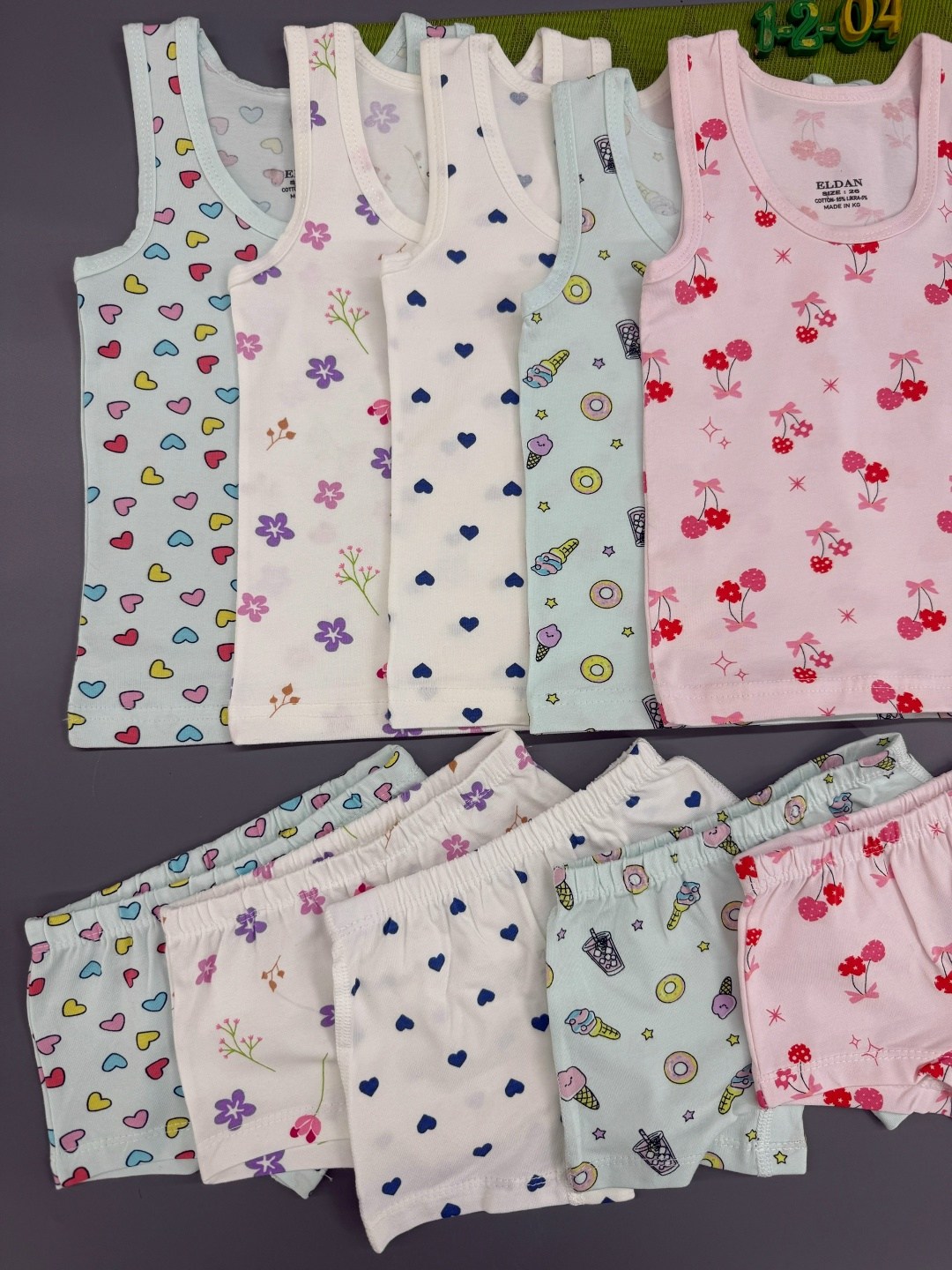 комплект детский девочка (майка, трусы) № uz025,детское нижнее белье,комплект нижнего белья для девочек,белье детское комплект,майка для девочки детская