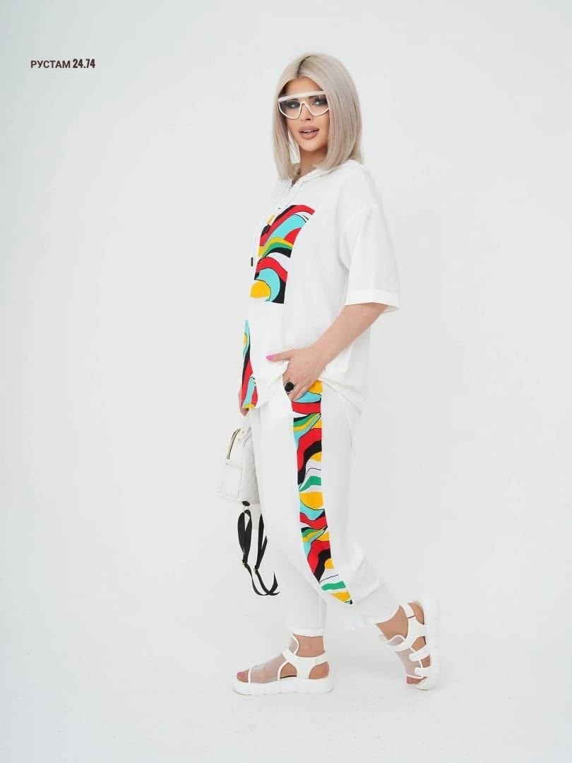 костюм женский двойка с брюками,костюм спорт шик,костюм женский двойка,летний костюм больших размеров,костюм с брюками