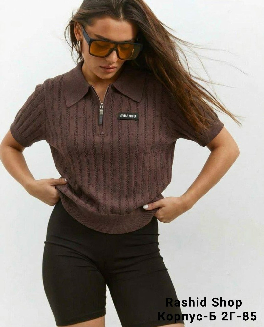 джемпер женский,трикотажный свитшот,кофта женская,поло miu miu,трикотажный джемпер