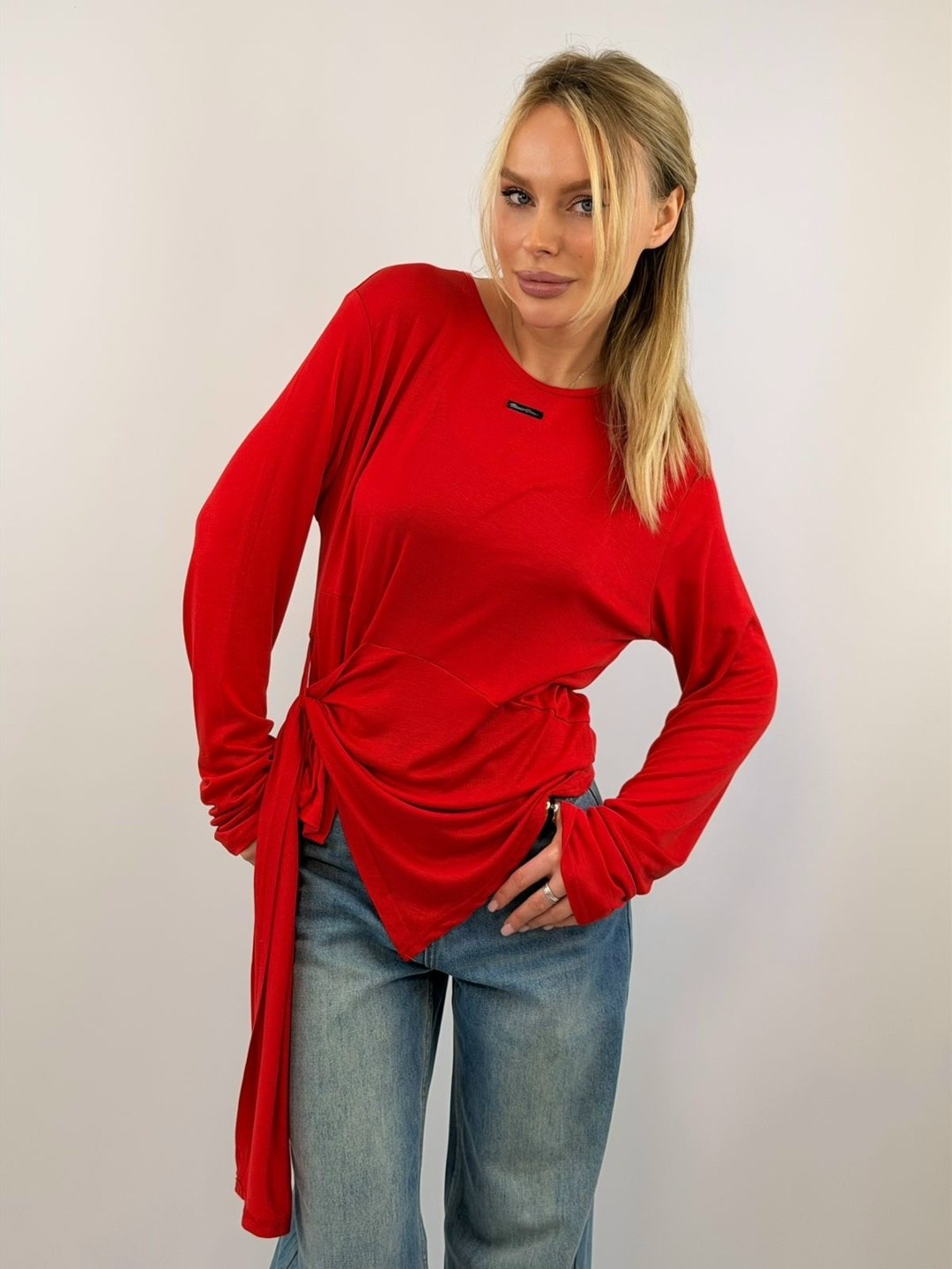 блуза с завязками,женская кофта,кофта с завязками,базовая кофта,джемпер с завязками